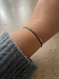 Bratara Aur 14k Tennis cu Pietre Negre