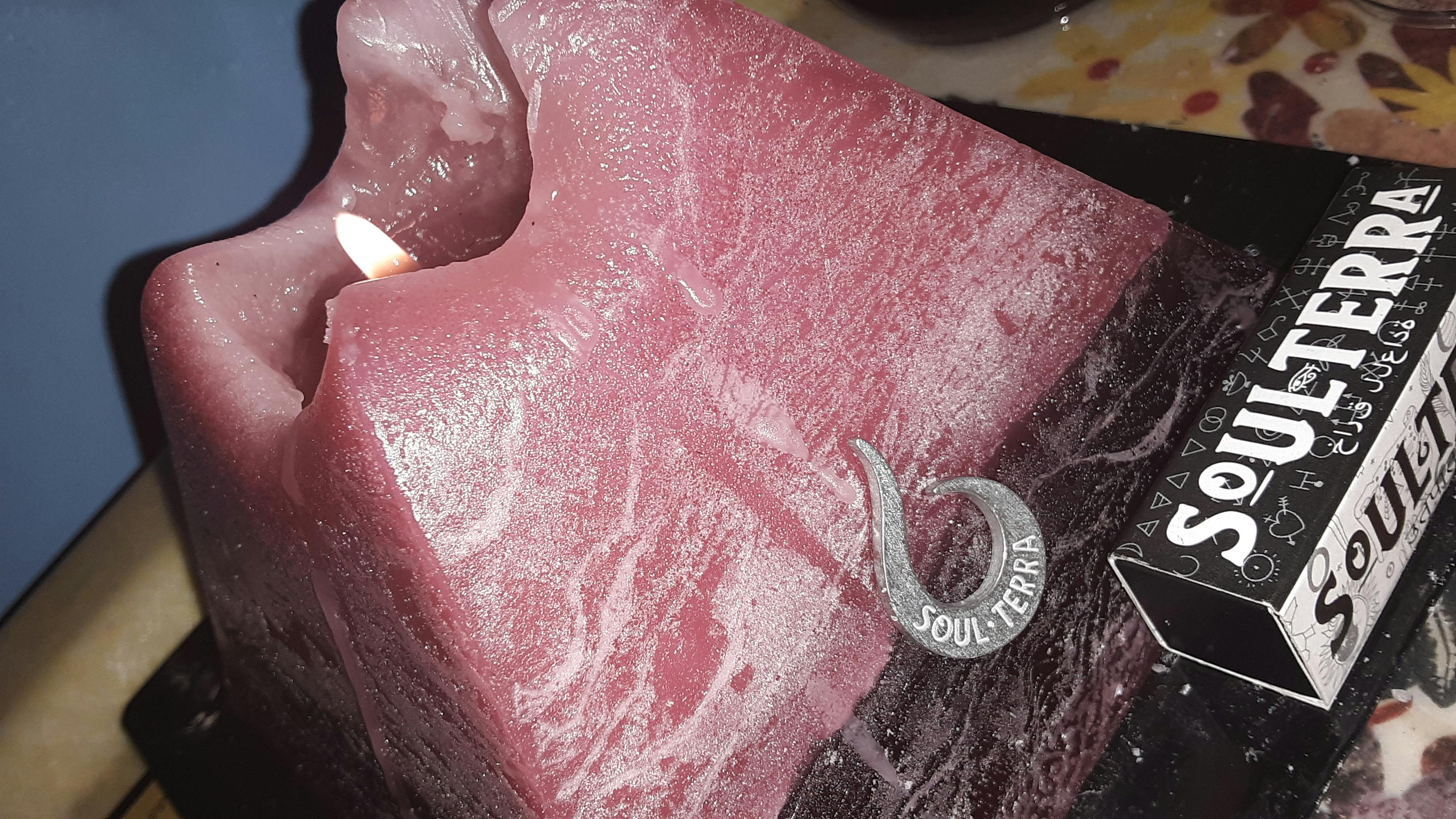 Libra Pyramid Candle with Hidden Crystal Gems Inside! SOUL/\TERRA