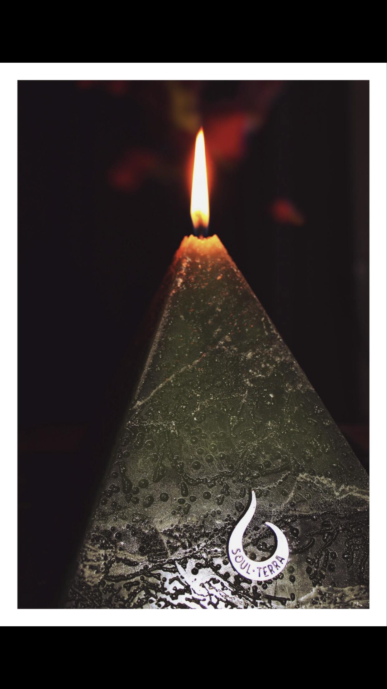 Libra Pyramid Candle with Hidden Crystal Gems Inside! SOUL/\TERRA
