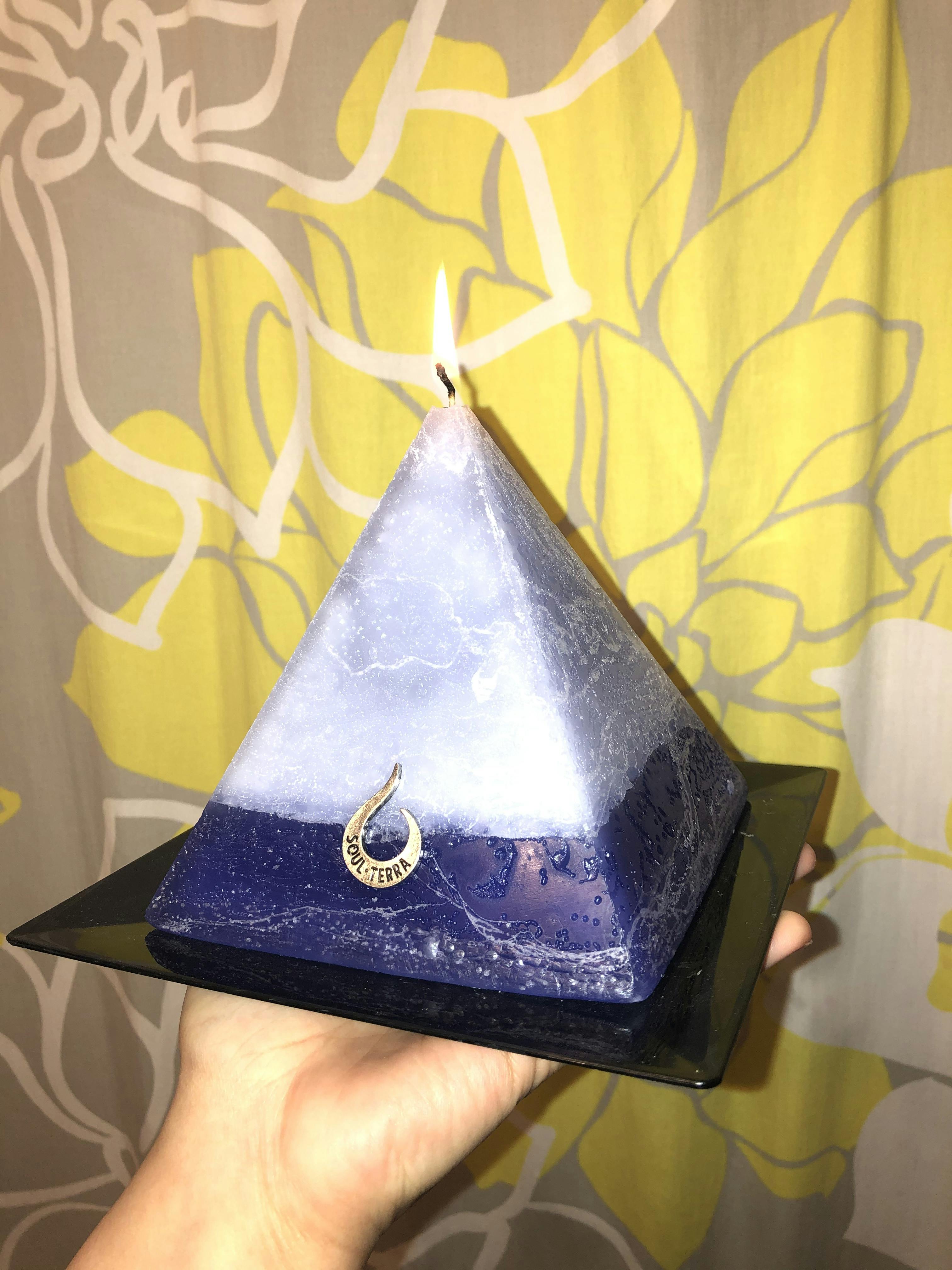 THE ARCHER Sagittarius Crystal Pyramid Candle SOUL/\TERRA