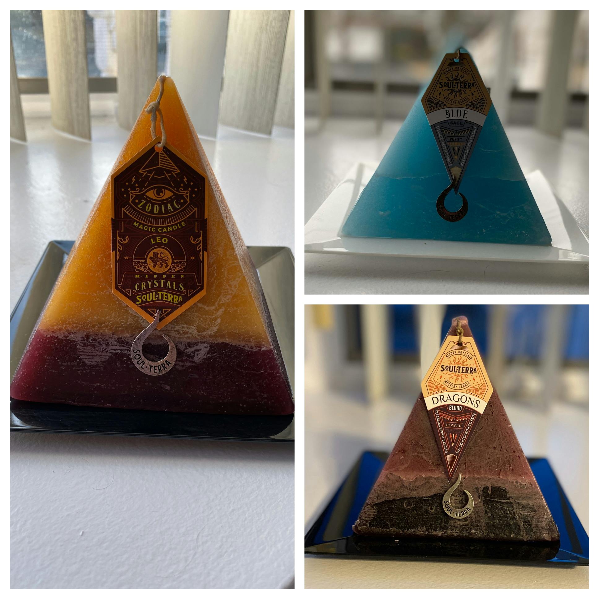 THE ARCHER Sagittarius Crystal Pyramid Candle SOUL/\TERRA