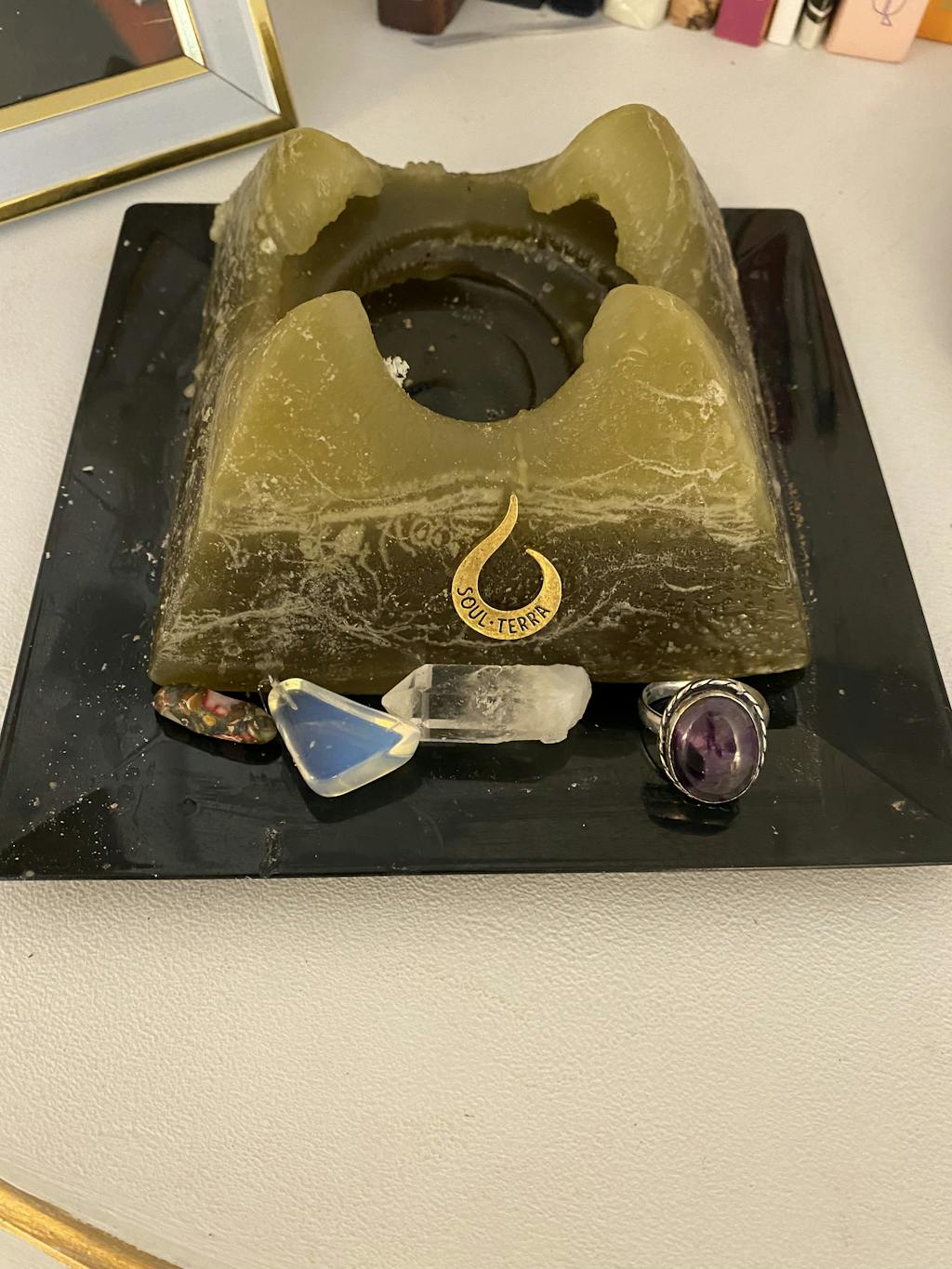 THE ARCHER Sagittarius Crystal Pyramid Candle SOUL/\TERRA