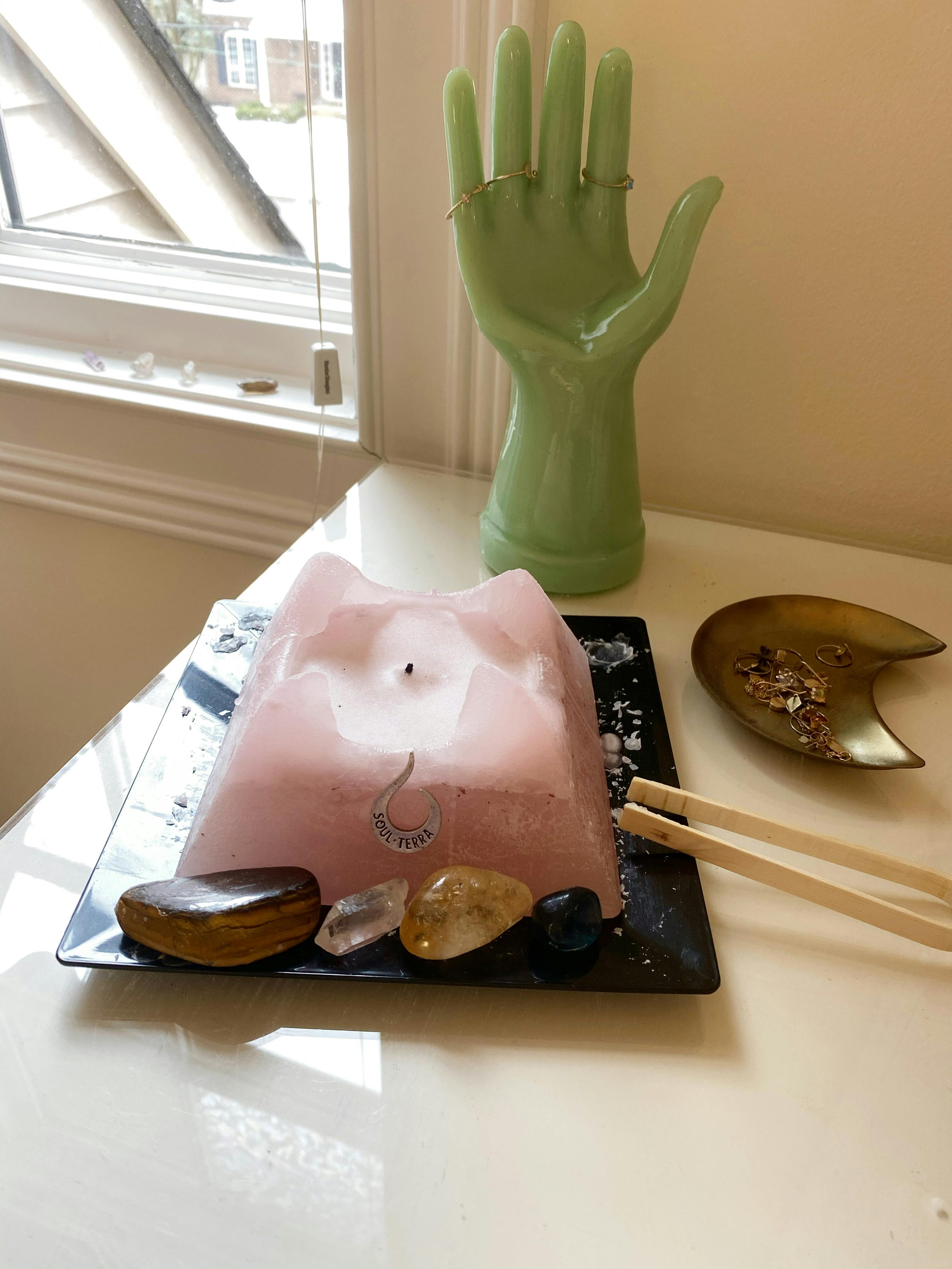 THE ARCHER Sagittarius Crystal Pyramid Candle SOUL/\TERRA