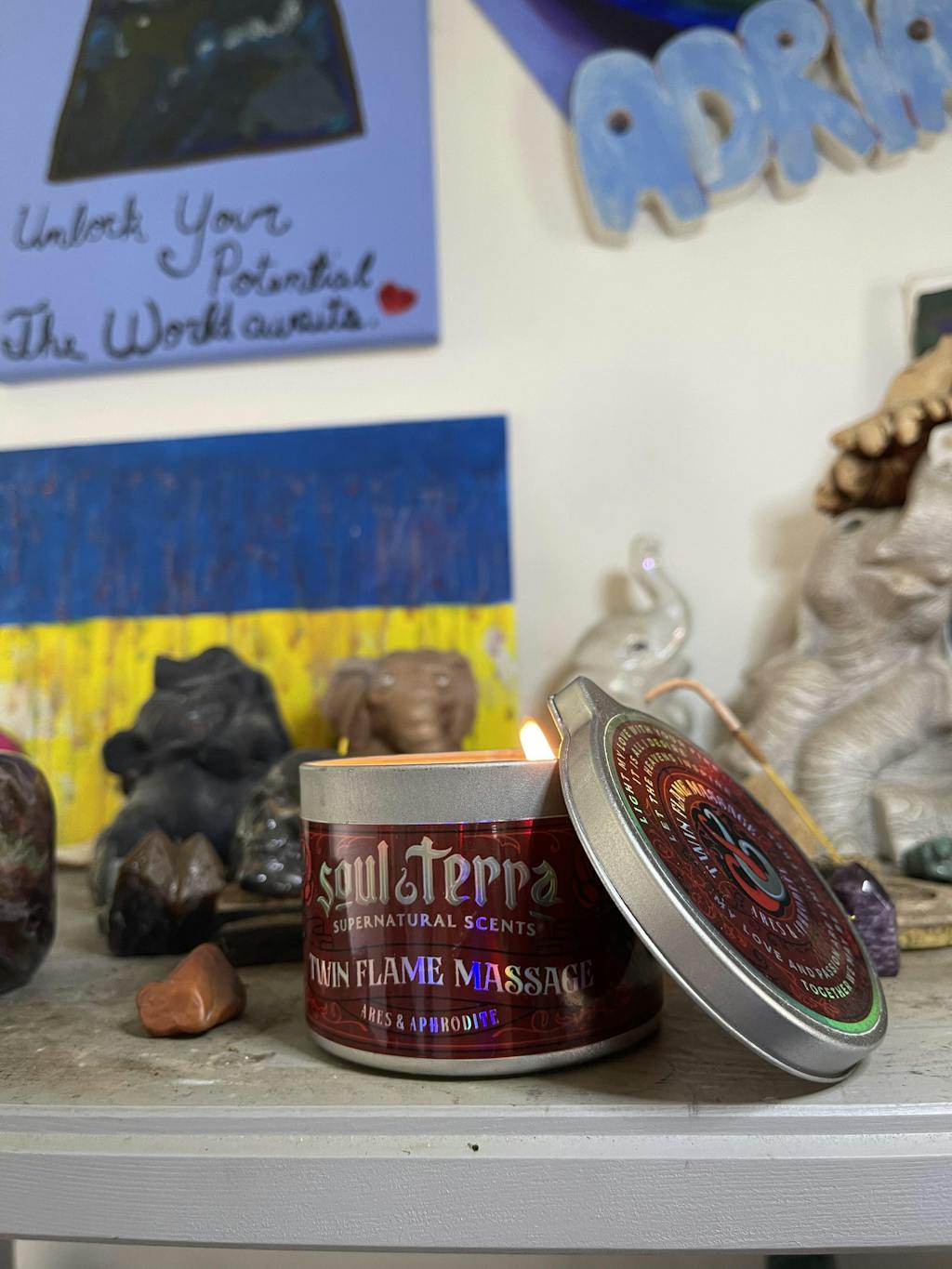 Twin Flame Massage Candle SOUL/\TERRA