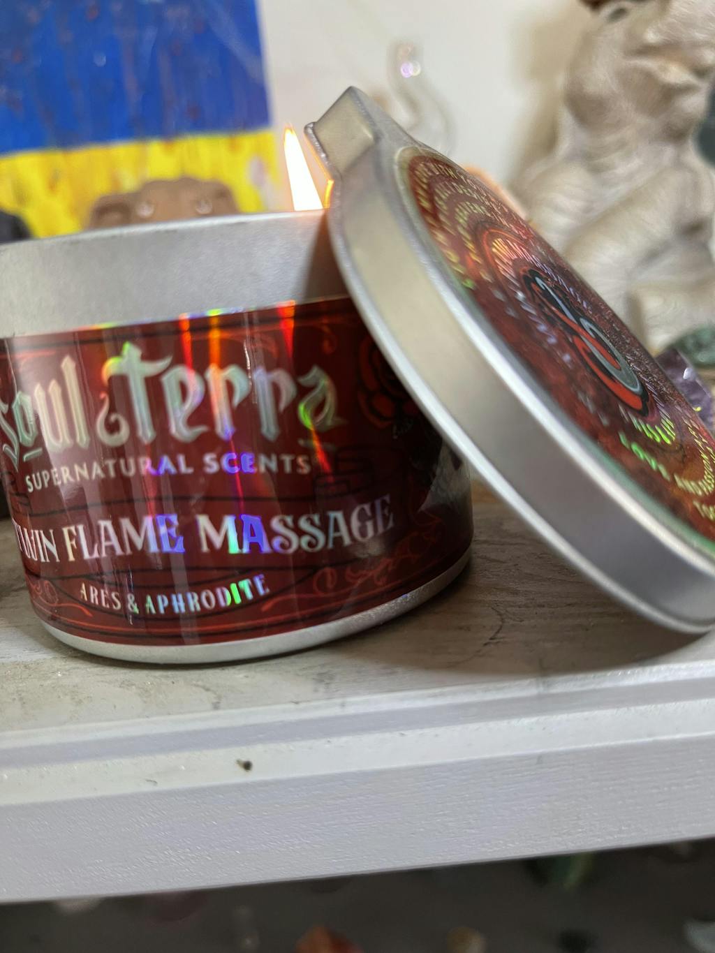 Twin Flame Massage Candle SOUL/\TERRA