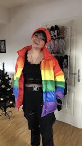 Sour Puff Shop Rainbow Puffed Jacket