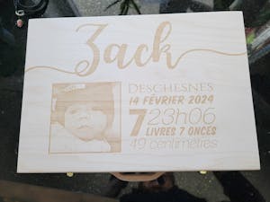 Valise de naissance: photographie personnalisée
