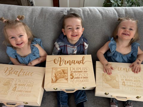 Valise de naissance: photographie personnalisée