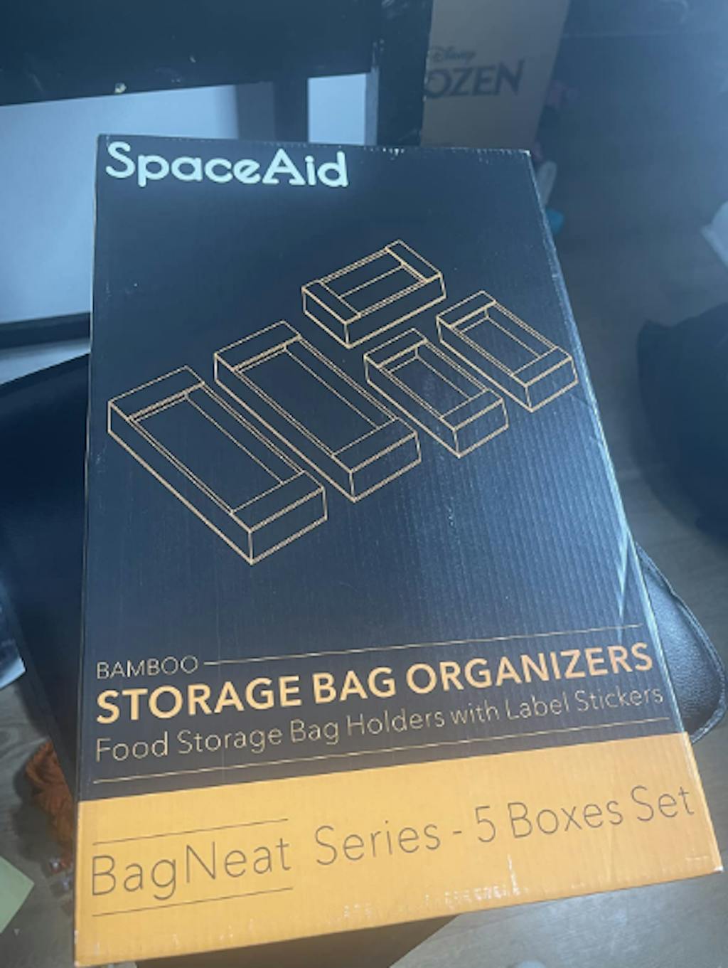 SpaceAid Bamboo Bag Organizer Storage for Kitchen Drawer, 5 Pack Set