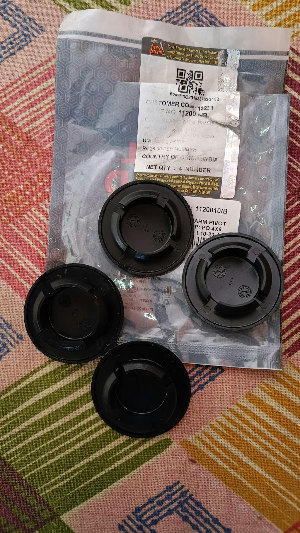 Himalayan 411 swing arm pivot kit ( set of 4) ROYAL ENFIELD SPARIFY