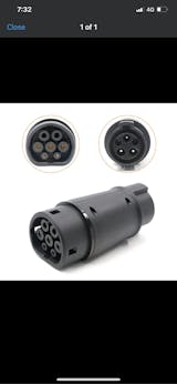 32A Type 1 to Type 2 EV Adapter (EVSE)