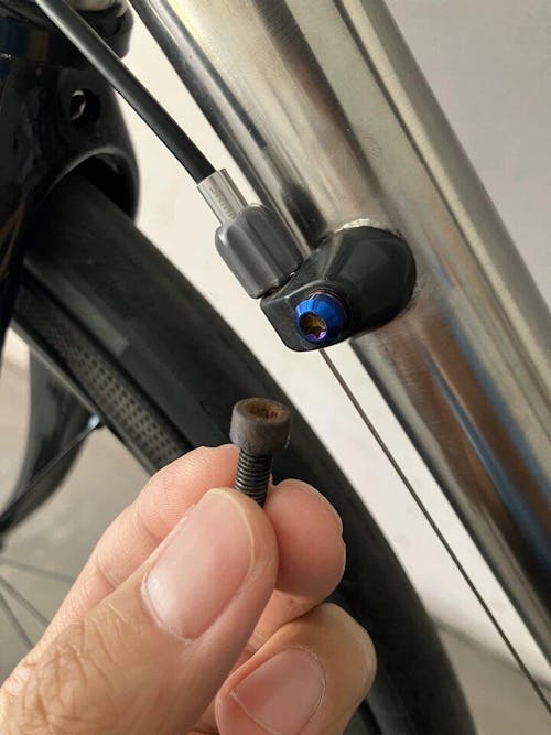 M5 x 14 mm Titanium Shifter Clamp Bolt & Washer For Shimano XT M8100 / SLX M7100