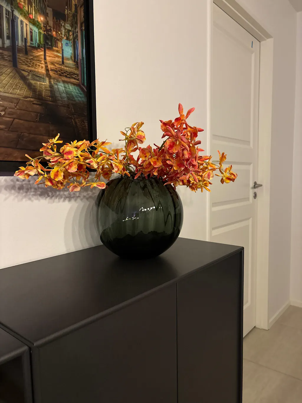 Sadie Line Vase - Grå | Mellem