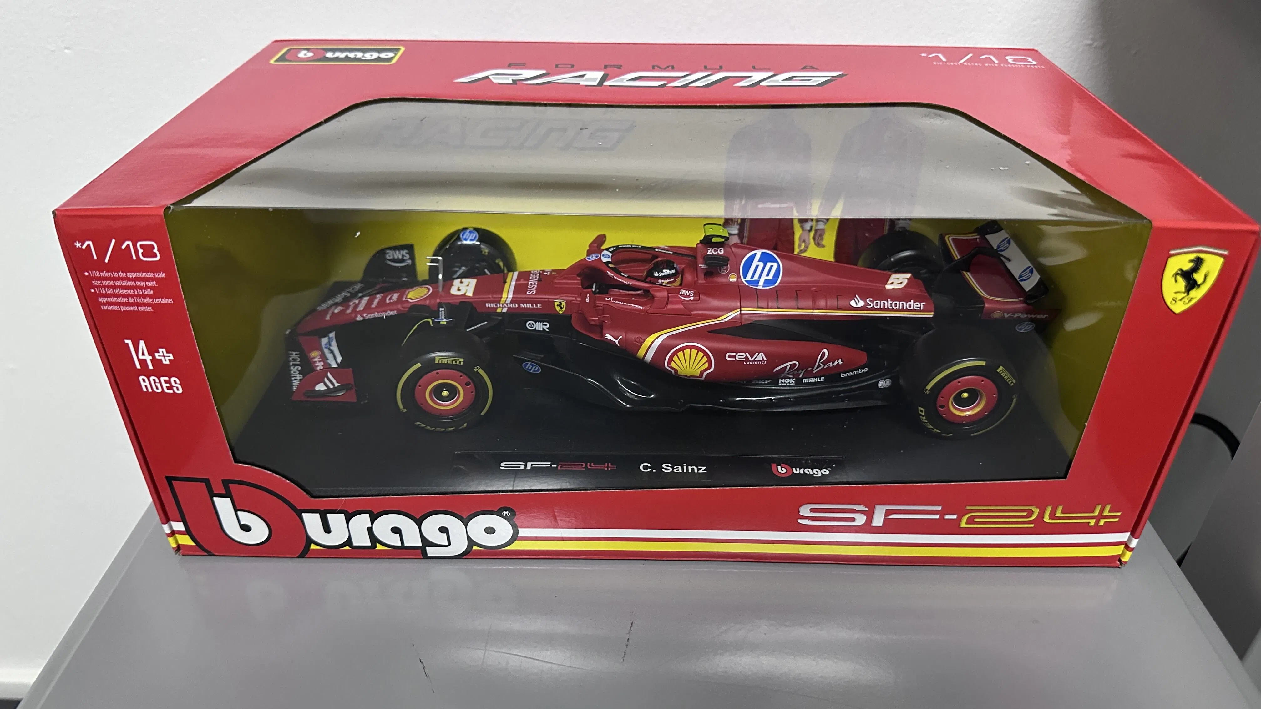 1:18th Scuderia Ferrari F1 SF-24 Carlos Sainz #55 2024 – Speedgear