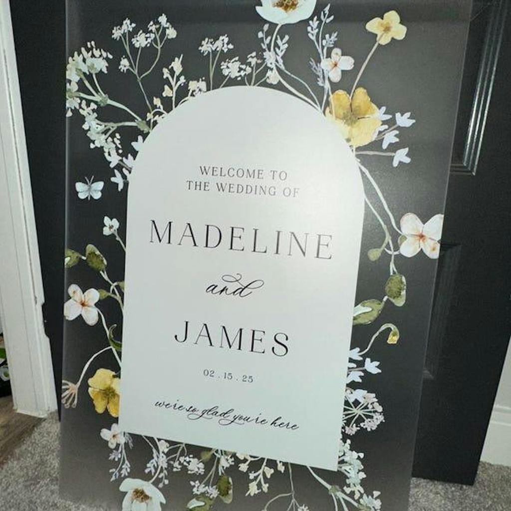 Wildflowers Wedding Sign, Wildflower Wedding Sign