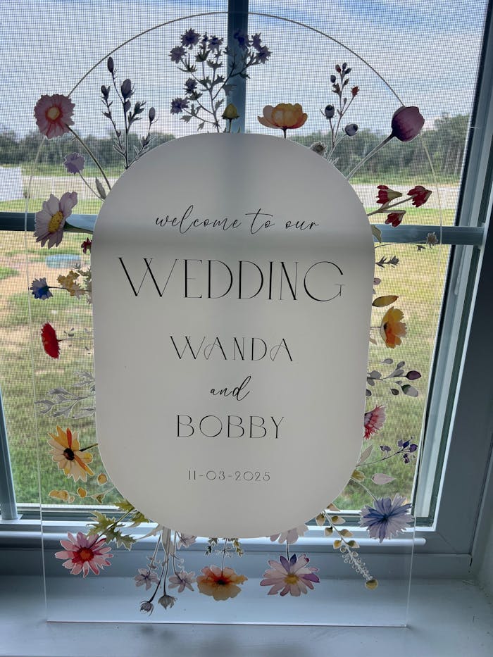 Wedding Welcome Sign, Wildflowers Wedding Sign, Floral Wedding Signage