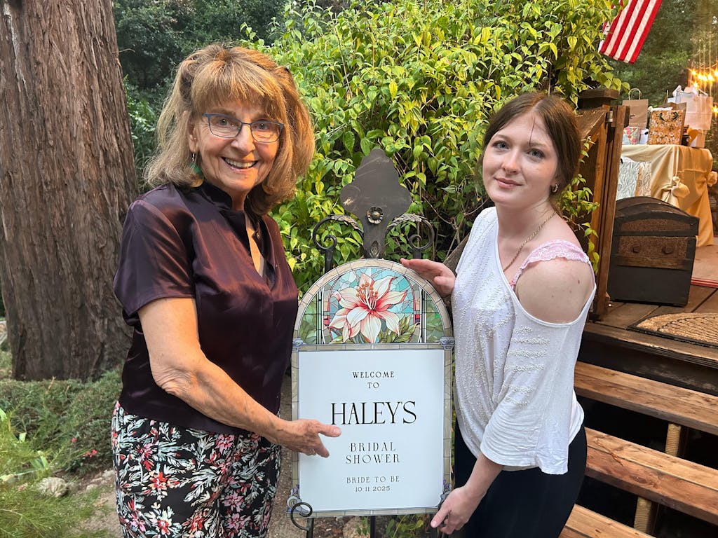 Stained Glass Bridal Shower Sign, Floral Acrylic Bridal Shower Welcome Sign