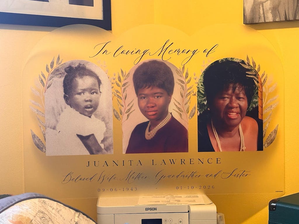 Timeless Tribute: Three Photos Memorial Sign