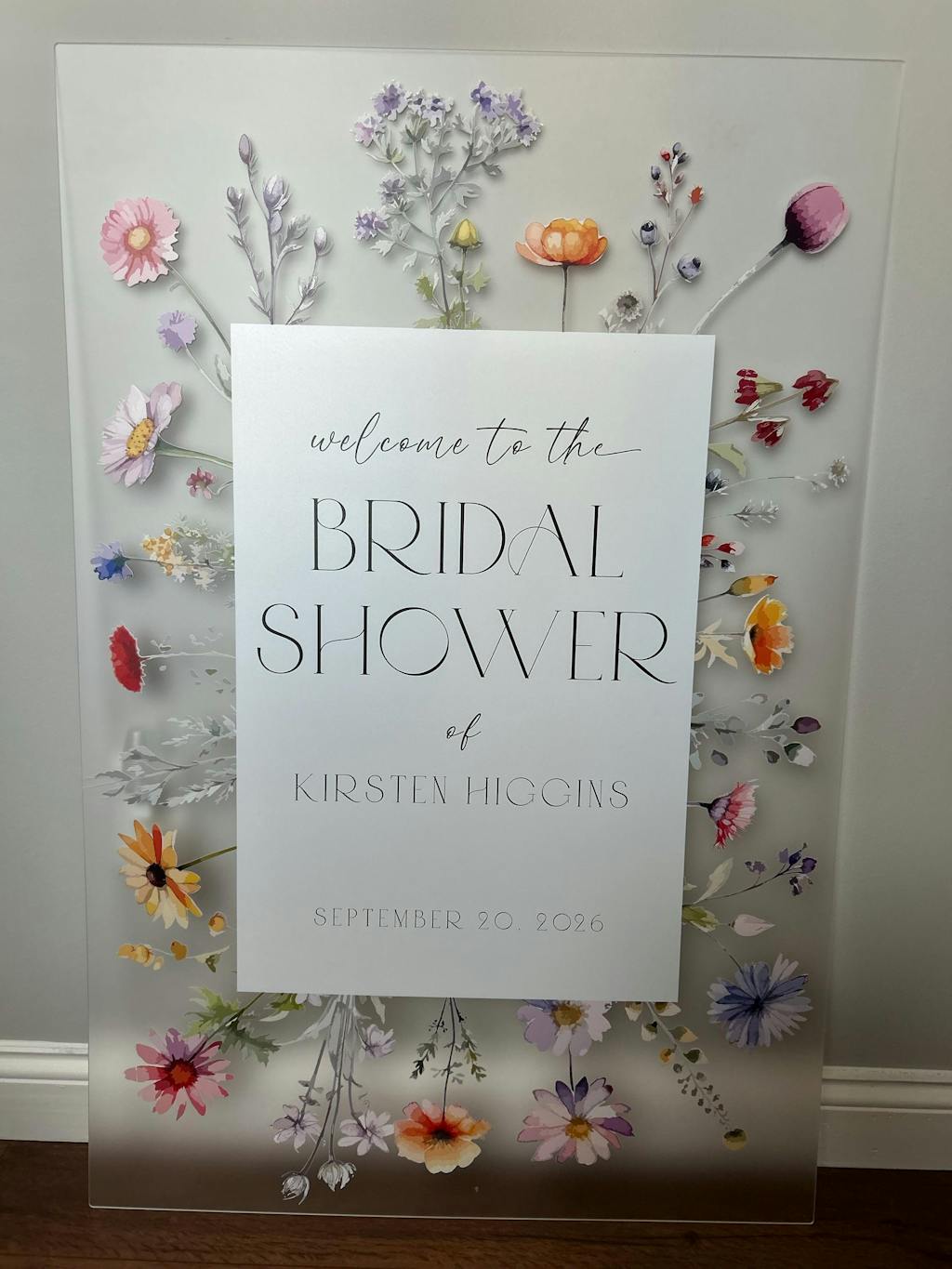 Wildflowers Bridal Brunch Wedding Sign, Floral Bridal Shower Welcome Sign