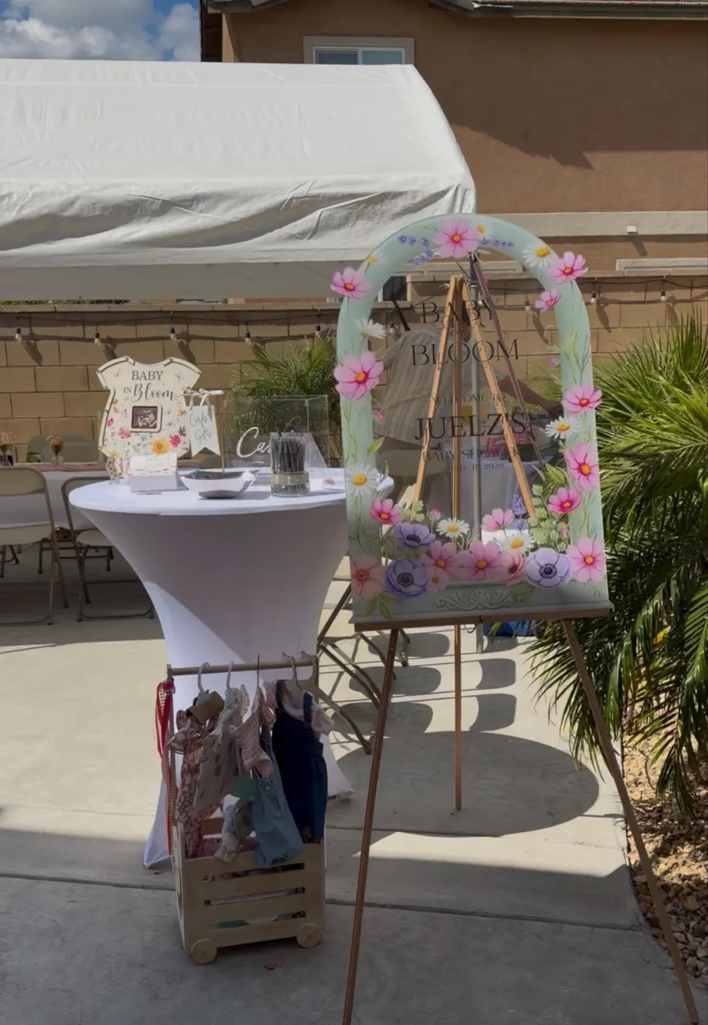 Sage Baby In Bloom Baby Shower Sign