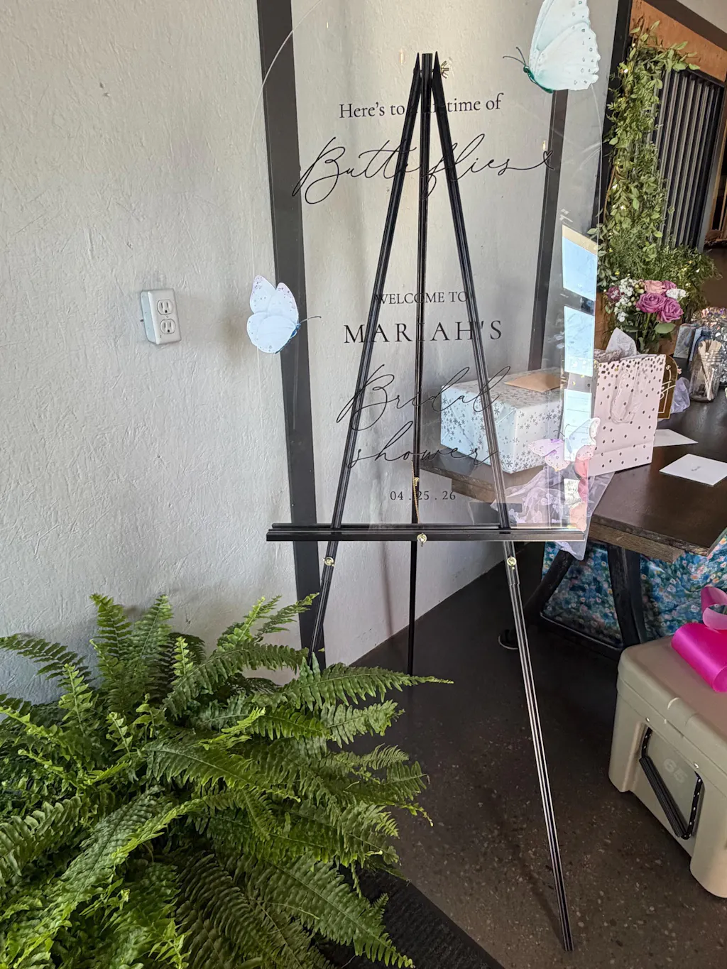 Heres To A Lifetime Of Butterflies Bridal Shower Sign