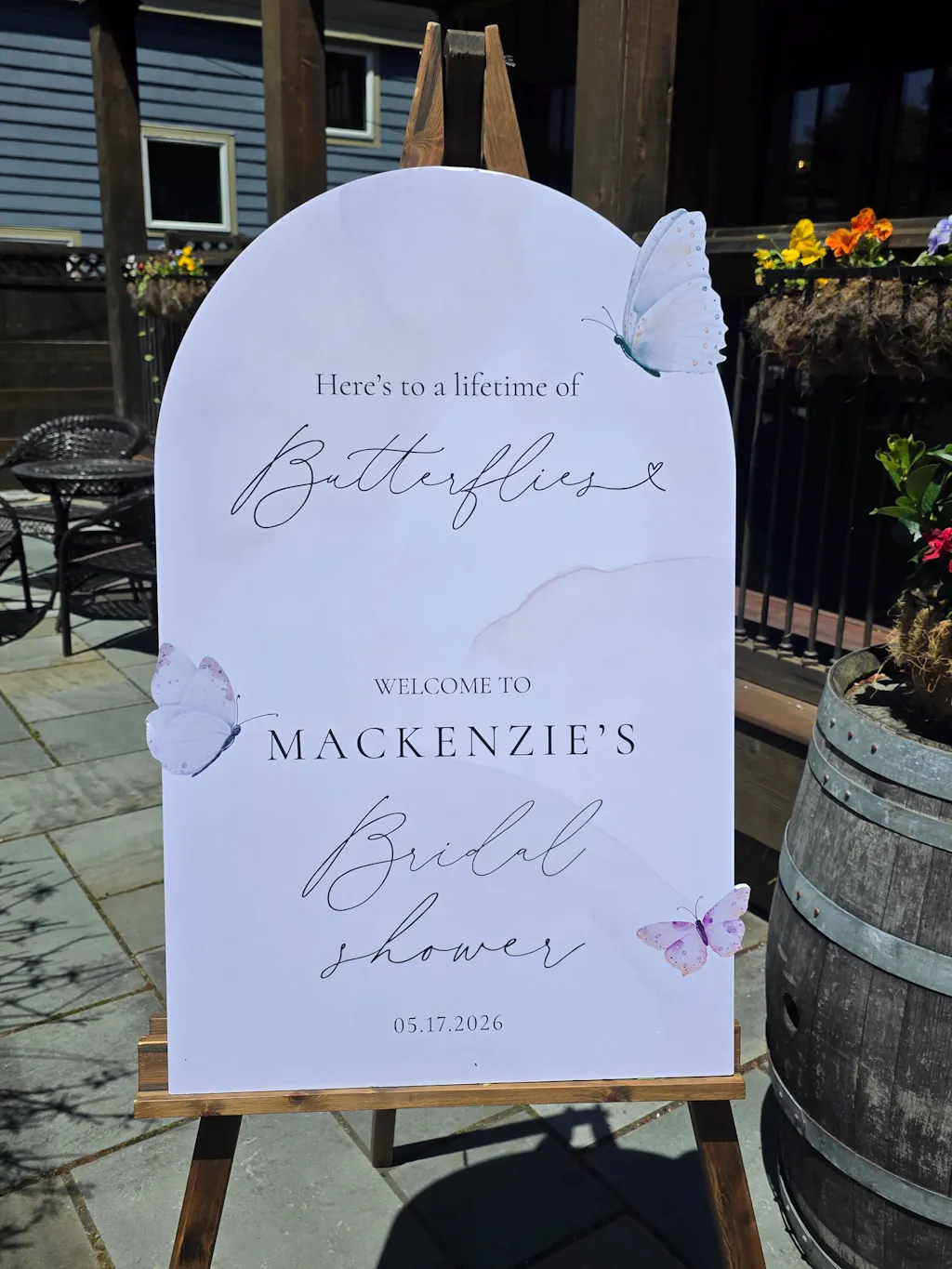Heres To A Lifetime Of Butterflies Bridal Shower Sign