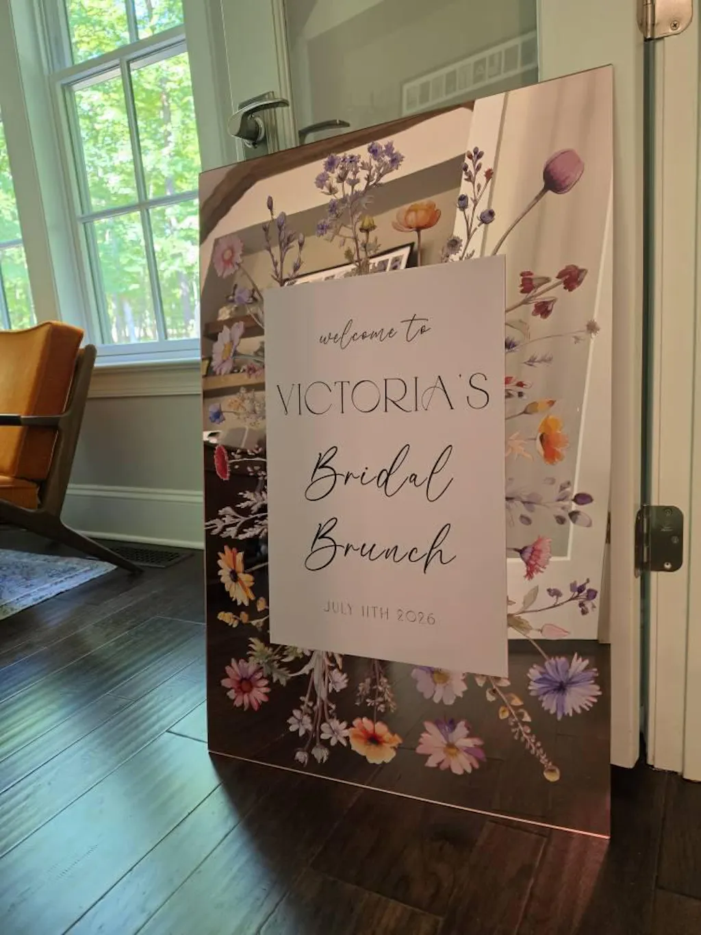 Floral Wildflowers Bridal Shower Sign