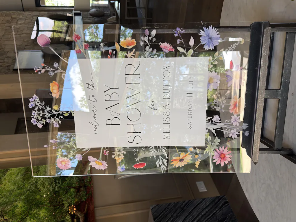 Wildflower Baby Shower Sign — Floral