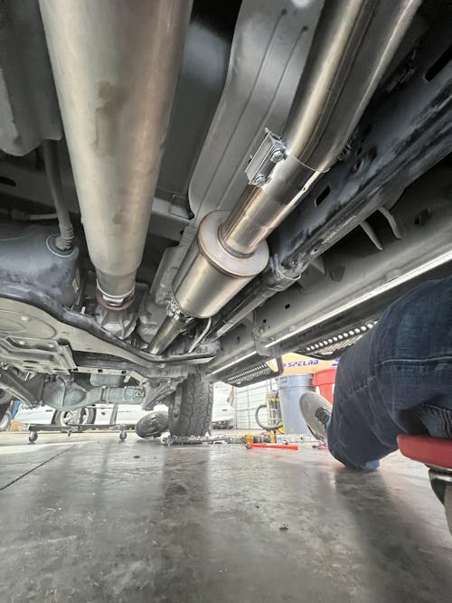 For 4" DPF Delete Race Pipe w/Muffler Dodge Ram 2500/3500 6.7L Diesel | SPELAB