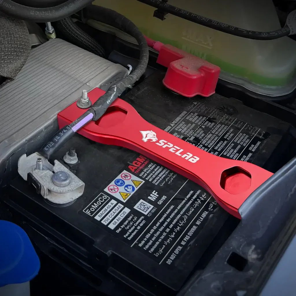 Battery Hold Down for 2011-2022 Ford F250 F350 F450 F550 6.7L Powerstroke | SPELAB