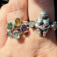 Amethyst Stackable Rough Crystal Ring