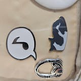 Grey & White Cat Pin