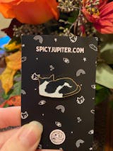 Black & White Kitty Pin