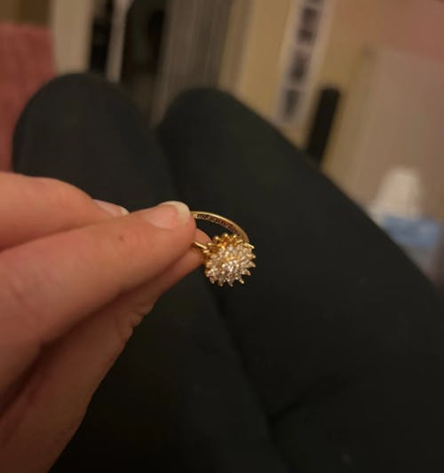 GLORIA - S925 Sterling Silver Sunflower Spinner Ring