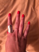 Knuckle ring long made in Israel sterling silver women