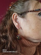 Rainbow Gold D10 and D100 Earrings