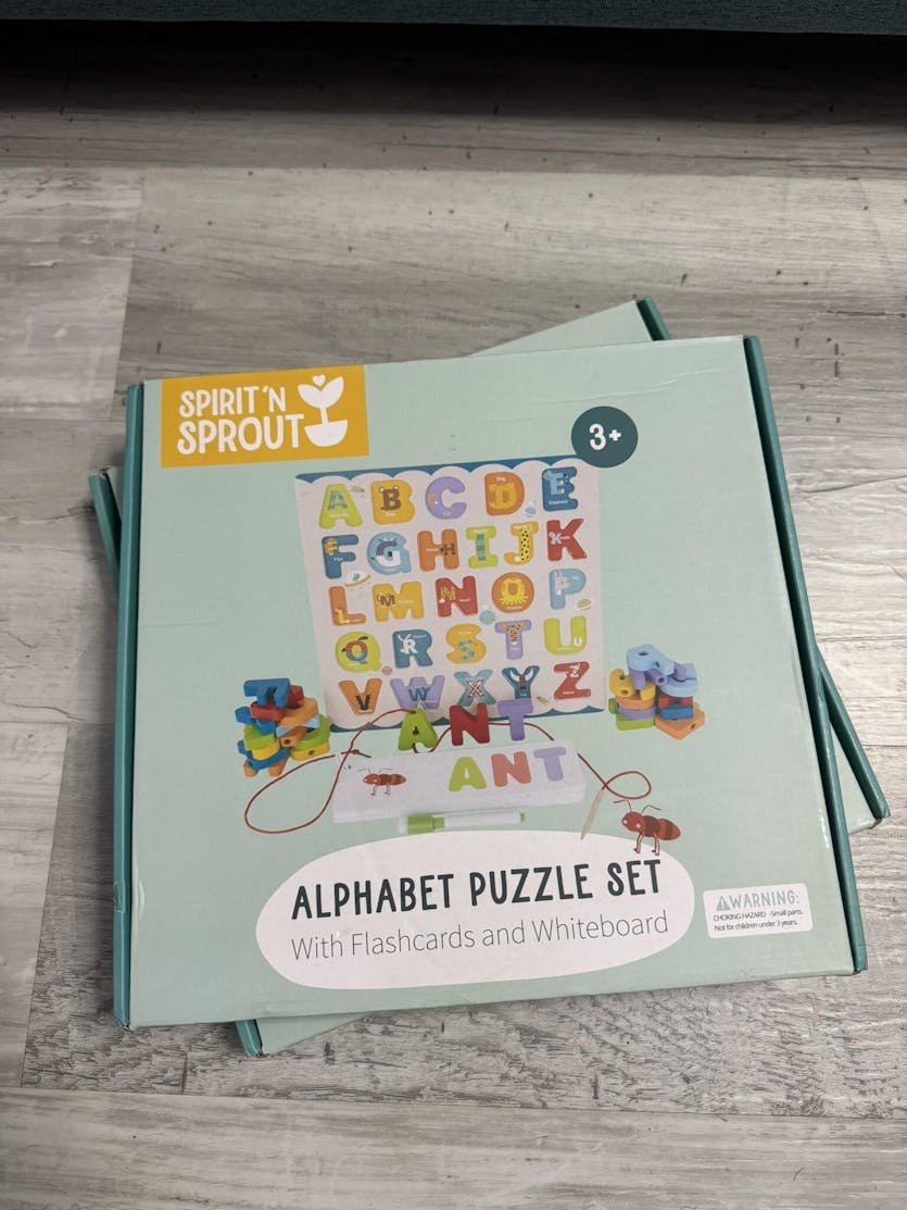 ABC Puzzle Set with Flashcards + Whiteboard