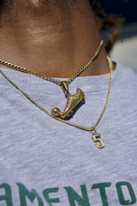 Soccer Cleat Pendant and Chain Necklace