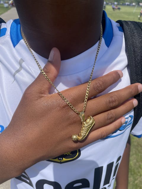 Soccer Cleat Pendant and Chain Necklace