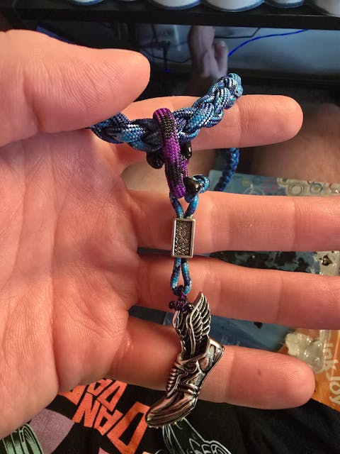 Winged Running Shoe Pendant and Chain Necklace