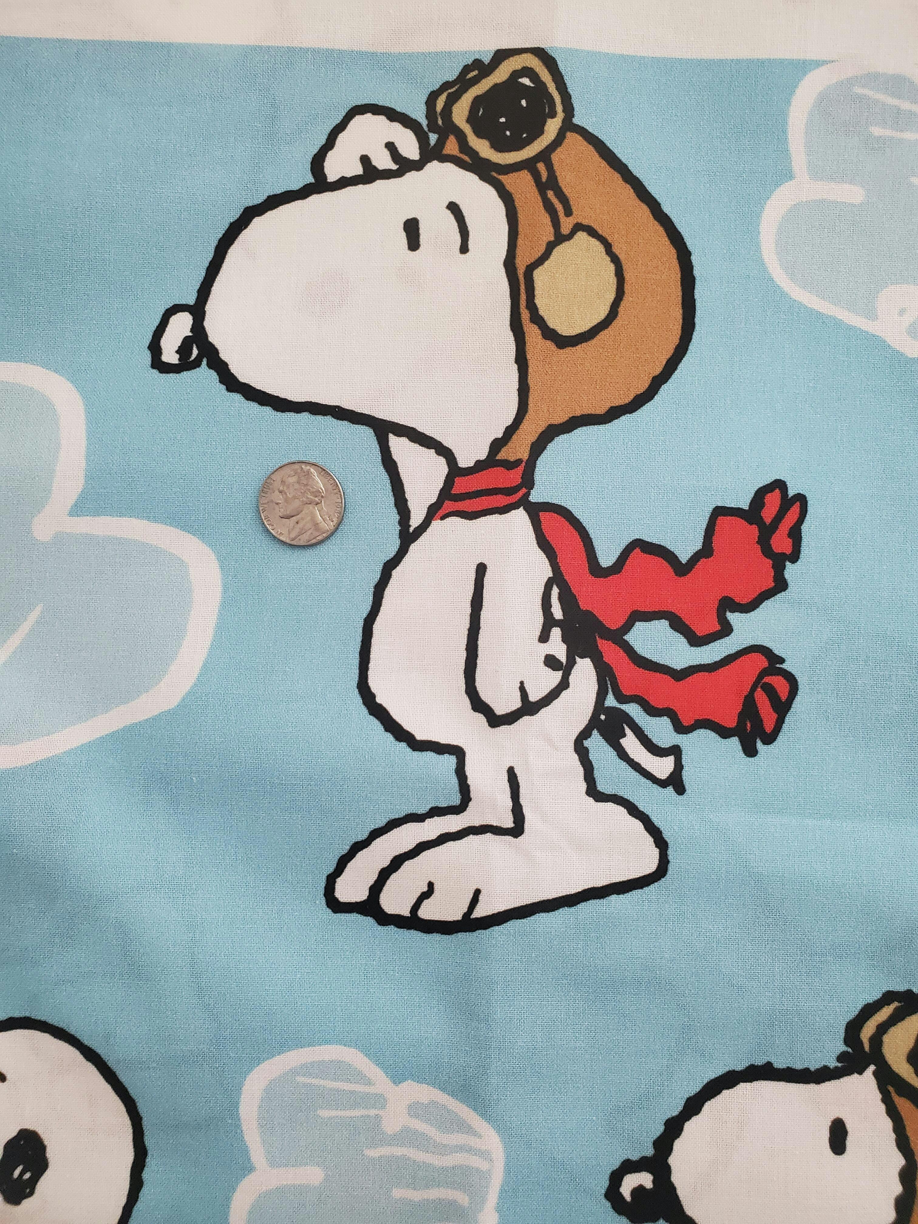 USA製70’sヴィンテージpeanuts snoopyシーツ フライングエース Peanuts Snoopy 