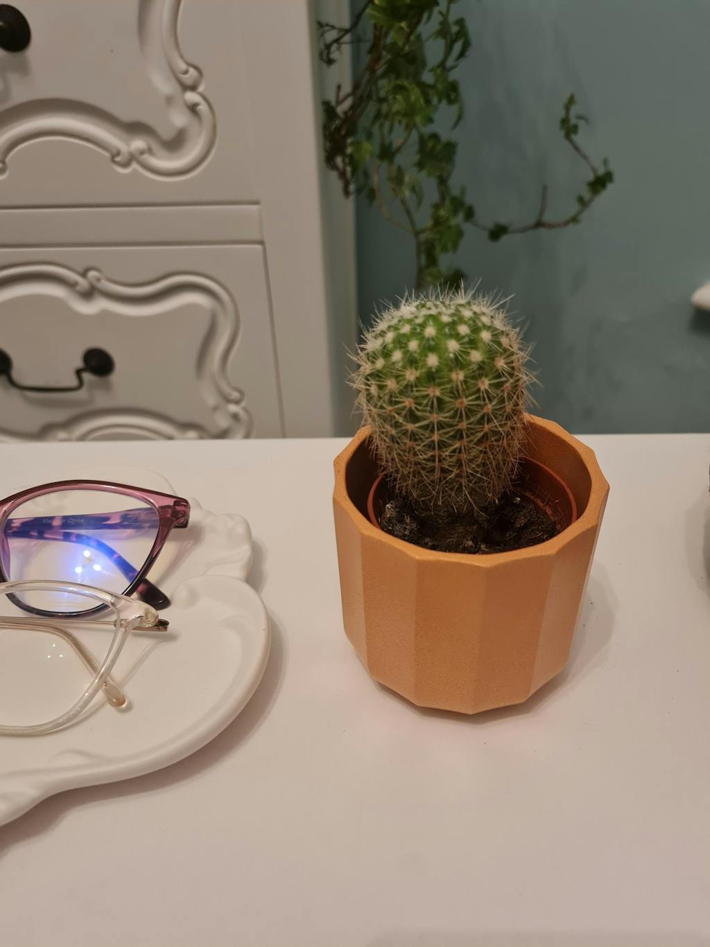 Positano Burnt Orange Geometric Planter