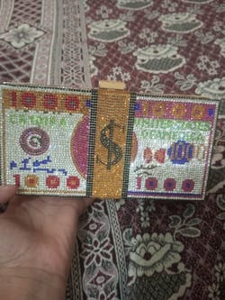 Spunkz Dollar Clutch Purse
