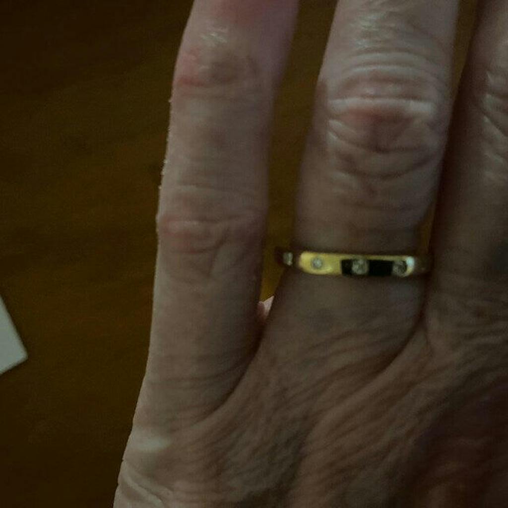 Solid Gold Thick Round Moissanite Wedding Band