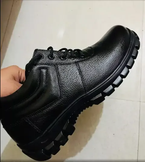 Men Genuine Leather Combat Boots Heavy Duty Ankle Shoes