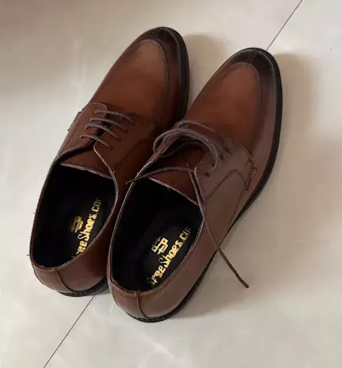 Men's Pure Leather Apron Toe Derby Shoes (Full Grain)