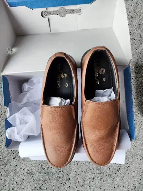 Men's Loafers Pure Leather Apron Toe Formal Comfort Slip On Shoes