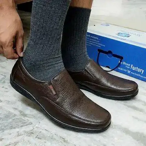 Real Leather Men's slip on Formal Loafer Shoes