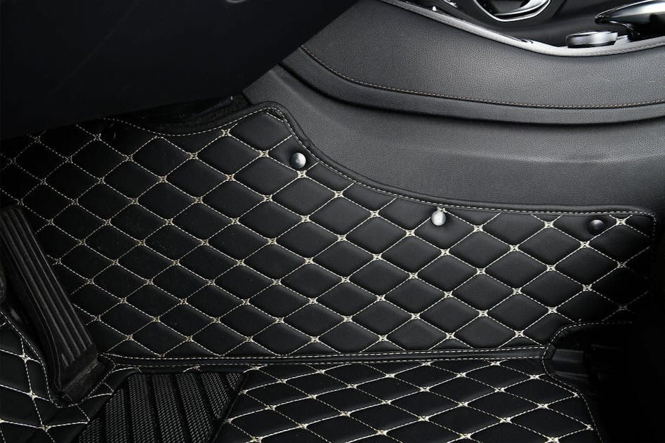  Lwope Car Floor Mats Custom Fit for Volkswagen Atlas 2018-2023  (7 Seat Bench Seating) Black Rubber All Weather Protection Auto Floor Liners  Heavy Duty Odorless : Automotive