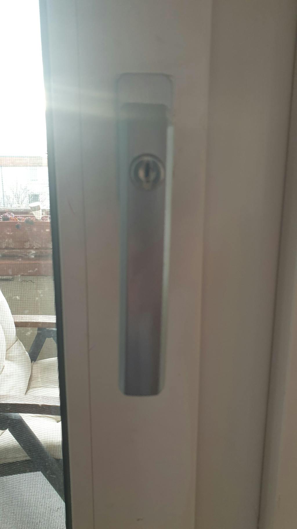 Fenstergriff abschließbar aus Aluminium - Quadratisch